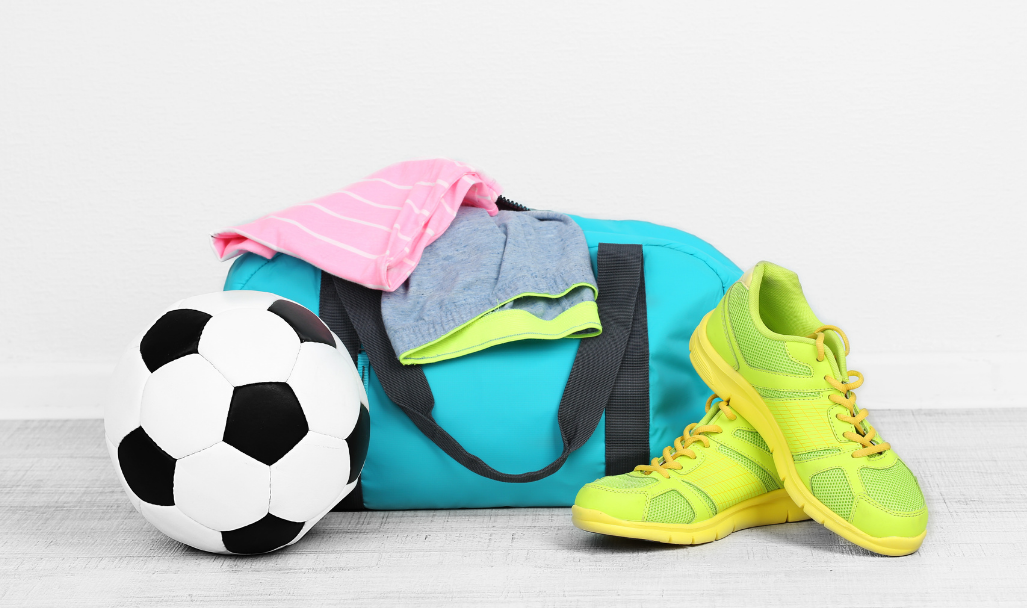 packed sports bag