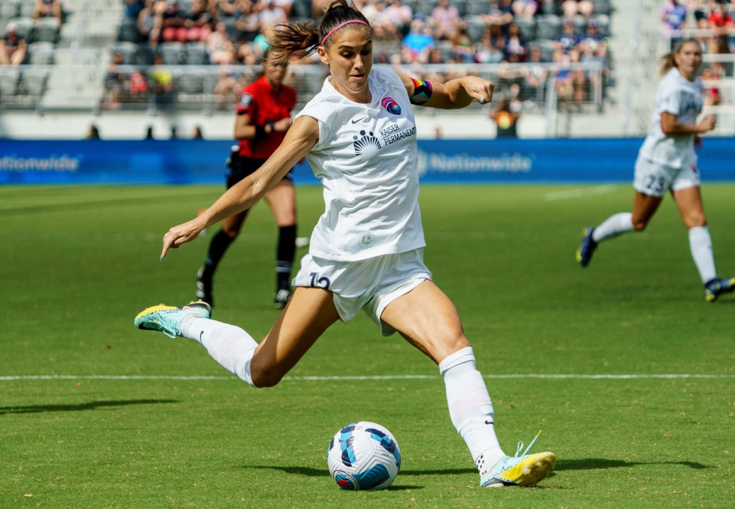 Alex Morgan on the field